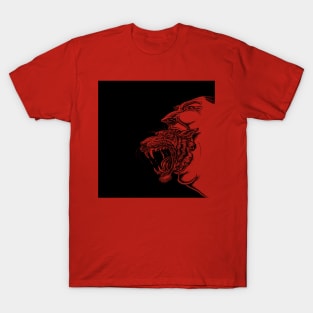 Angry Man with Tiger Coming from Mouth T-Shirt